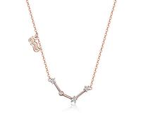 Collares con Colgante de Plata de Ley 925 para Mujer, Cristal, Tauro, Capricornio, Escorpio, Doce Constelaciones, joyería de Boda