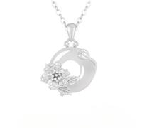 Collares con Colgante De Plata para Mujer, Collar De Cumpleaños De Plata De Ley 925 con Colgante De Doce Deidades Florales para Esposa, Madre, Novia, Hija O Amiga - Caja De Regalo Septiembre Mirto