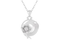 Collares con Colgante De Plata para Mujer, Collar De Cumpleaños De Plata De Ley 925 con Colgante De Doce Deidades Florales para Esposa, Madre, Novia, Hija O Amiga - Caja De Regalo Narciso De Diciem