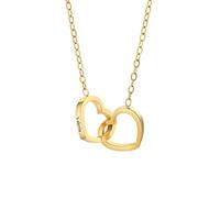 Collares con nombre personalizados para mujer, grabado personalizado con dos nombres, collar con corazones entrelazados, gargantilla con colgante doble corazón, collar con nombre para pareja