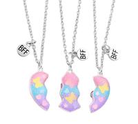 Collares de amistad para 3, Collar Para 3 | Collares De Corazón Para Hermana Magnética - Best Friends Forever Para 3, Conjunto De Con Colgante De Aleación A Juego De Rompecabezas De Corazón, Fare