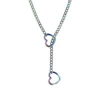 Collares de amor góticos para mujer, collar de corazón punk, gargantilla de eslabones, colgante de canesú de amor vanguardista, joyería gótica oscura para aniversarios, día de San Valentín, regalo de