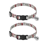 Collares de cabina telefónica roja británica vintage para cachorros, paquete de 2 collares de campana para gatito