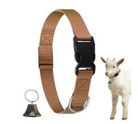 Collares De Cabra Con Campanas,Collar Ajustable de Nylon para Caballo y Oveja - Accesorios Para Mascotas Con Hebilla De Liberación Rápida Y Sonido Claro Para Cuello De Pequeños Animales Ganado O