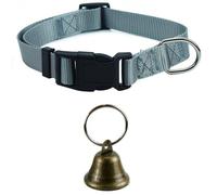 Collares de Cabra con Campanas, Collar de Nylon Ajustable para Mascotas y Anti-perdida Fuerte Bronce pastando Campanas de Cobre Accesorios para pequeños Animales de Granja Oveja Vaca Cabra
