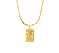 Collares de cartas del tarot, amuleto mágico de astrología, gargantilla de cadena de serpiente, 22 joyas del tarot del zodiaco de los arcanos principales