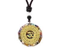 Collares de chismes estrella de seis puntas colgantes redondos Cuerda trenzada para mujer Hombres Joyería de Salud Lucky-02