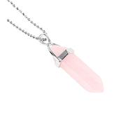 Collares De Cristal Curativo Para Mujer, Collar De Piedras Preciosas Puntiagudas Hexagonales Naturales Con Cadena De Cuentas De Plata, Colgante De Piedra Natural, Regalos De Joyería Para Mujeres Y