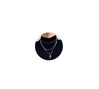 Collares de cruz para mujer, collar delicado con colgante de cruz de oro, collares simples, collares ajustables para mujeres y niñas, ajustables, metal, otros, Adjustable, Metal, otro