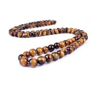 Collares de cuentas de piedra de ojo de tigre Natural for hombre, collares de Yoga de meditación a la moda for mujer, joyería de oración de Reiki hecha a mano ( Size : 70cm , Color : 6MM_TIGER EYE NEC