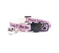Collares de gato con texto en inglés «Please Do Not Feed Me, I Am Microchipped | Hebilla de liberación rápida segura | Collares para gatos ZACAL (1. Rosa, por favor no alimentarme, paquete de 1)