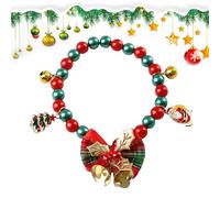 Collares De Navidad para Perros - Collar De Perros De Navidad, Collares De Perro Navideños | Collar De Cachorros Femenino | Collars con Bow Bell Y Santa Christmas Man Snowflakes Cernera Colgante para