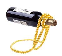 Collares de perlas Soporte de vino - Elegante botella de vino, soporte de vino de perlas elegante | Suspensión de soporte de acento de perlas de lujo, casillero de vino decorativo único para el hogar