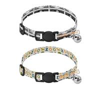 Collares de perro personalizados con hebilla de liberación rápida para personalizar el collar de perro para niñas y niños, 2 unidades, calavera, baile, negro, gótico, moderno, dibujos animados