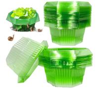 Collares de Plástico para Babosas,Cubiertas para Plantas de Jardín Campanas,Cuello de Caracol,Protección contra Caracoles,Anillo de Protección contra Caracoles,Cuello de Plástico para Plantas Anillos