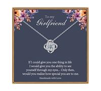 Collares de regalo para mujeres, adolescentes, niñas, chapado en oro blanco de 14 quilates, delicado collar de nudo de amor para abuela, tía, madrastra, hermana, madre, joyería para el día de la madre