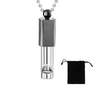 Collares de Respiración, Collar para Dejar de Fumar, Acero Inoxidable Collares, Collar Consciente, Cadenas Respiratorias, para meditación, relajación