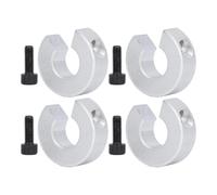 Collares de tope de riel lineal de aleación de aluminio para rieles SBR - 4 piezas - Anillos de fijación de límite de eje con abrazadera - 16 mm ID - 35 mm OD - 10 mm de espesor -