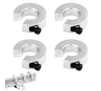Collares de Tope de Riel Lineal SBR12, Anillos de Seguridad para Riel Lineal, Anillos de Fijación de Límite de Riel Lineal, Collar de Eje de Aleación de Aluminio con Tornillo, SBR12, 4 Unidades