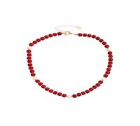 collares la amistad Collar perlas coral rojo perla agua dulce verano Collar perlas moda cuentas hechas a mano Collar perlas casual, exquisito y elegante Accesorios diarios collar regalos para niñas
