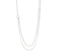 Collares largos de perlas de plata para mujer, cadena larga con cuentas de perlas, collar largo elegante, regalo de joyería para mamá, 82 cm, Perla, No es una piedra preciosa