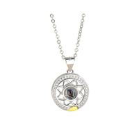 Collares magnéticos personalizados para parejas, collar de amistad de plata 925, colgante de sol y luna de atracción mutua, collares de proyección a juego para parejas, talla única, Plata, No es una