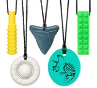 Collares masticables para niños sensoriales, collar masticable de silicona para niños y niñas con autismo, TDAH, SPD, masticación, terapia motora oral, juguetes sensoriales