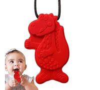 Collares masticables sensoriales - dentición con Forma Dinosaurio Silicona Creativa | El Motor Oral Ayuda al mordedor masticable, Collar para morder para niños sensoriales