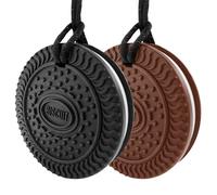 Collares masticables sensoriales para niños y adultos, paquete de 2 collares masticables de silicona para autismo, TDAH, ansiedad o SPD, masticadores para niños, niñas y adultos