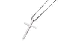 Collares minimalistas de cruz para mujer, colgante de cruz de oración cristiana protestante simple, básico, elegante, procesamiento de joyería