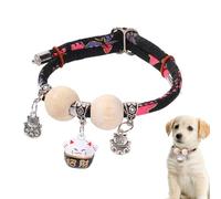 Collares para Gatos,Collar Afortunado De Cuentas De Cedro para Gato | Collar Ajustable Y Estético para Animales Uso Todo El Día Fotografía Entrenamiento Viaje Paseo Vacaciones Jardín