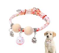 Collares para Gatos | Collar con Perlas de Cedro para Gatos jóvenes,Hebilla Ajustable de Talla única para Razas Pequeñas Medianas Gran Casa Jardín Paseo Viaje