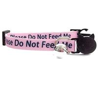 Collares para gatos con texto en inglés «Please Do Not Feed Me, I Am Microchipped | Collar de gato con hebilla de liberación rápida segura (rosa)