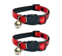 Collares para gatos con texto en inglés «Please Do Not Feed Me, I Am Microchipped | Hebilla de liberación rápida segura | Collares para gatos ZACAL (paquete de 2, rojo, I Am Microchipped)