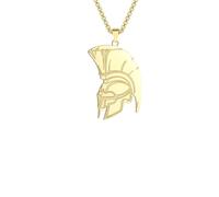 Collares para hombre, colgante de gladiador del dios griego antiguo espartano, collar de gladiador para mujer, mitología, casco espartano, cadena de cuello, amuleto