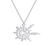 Collares para hombre, collar con colgante de estrella del caos para mujer, joyería vintage, símbolo mágico, marca del caos
