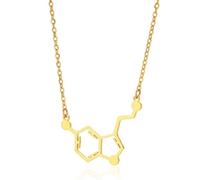 Collares para hombre, collar con colgante de estructura molecular química para mujeres y hombres, collar simple para fiestas