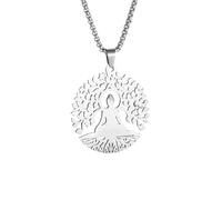 Collares para hombre, collar de árbol Bodhi de Buda para hombres y mujeres, bendición religiosa, regalos de joyería auspiciosa