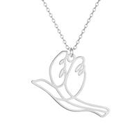 Collares para hombre, collar de pájaro de paloma voladora para mujer, joyería de declaración de paz de amor, collar con colgante hueco, regalo