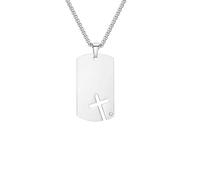 Collares para Hombre, Collares de Cruz Hueca para Hombres,Collares Colgantes de síntesis a Prueba de Agua, Joyería de Regalo de fe