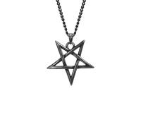 Collares para Hombre, Collares de Estrella de David para Hombre, Collar Colgante Hexagonal de síntesis a Prueba de Agua, Regalos de Amuleto Retro para él joyería