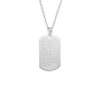Collares para hombre, con versículo de la Biblia, colgante de cruz para hombre, mujer, niño, collar de oración del Señor, amuleto religioso, regalo de joyería