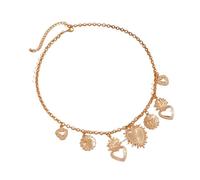 Collares para hombre, diseño estético, diseño de llama, amor, corazón, collar para mujer, nueva tendencia, gargantilla de color dorado, joyería femenina para fiesta, cena, joyería