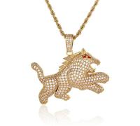 Collares para Hombre, Hot Sale Unicornio Micro-Set Zirconia Colgante, Hip Hop Hipster Personalizado Collar De Los Hombres Accesorios