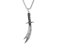 Collares para hombre y mujer, collar con colgante de espada de imán islámico, collar del Corán, joyería religiosa islámica chiíta para hombre