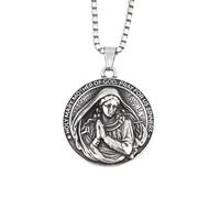 Collares para hombre y mujer, collar de diseño moderno, dije popular con colgante de Santa María Madre, joyería religiosa vintage de Acción de Gracias