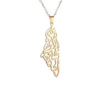 Collares para hombre y mujer, con personalidad, hip hop, rock, israel, mapa de Palestina, collar con colgante de África árabe, Jamaica, collar para hombres y mujeres, joyería de tendencia