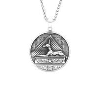 Collares para hombre y mujer, diseño vintage del antiguo dios egipcio de la muerte, Anu ollar con colgante de mitología para motociclista