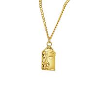 Collares para mujer a la moda, minimalista, abstracto, collar con colgante de cara, joyería geométrica, regalo para él