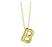 Collares para mujer, collar con inicial para mujer, chapado en oro, letras con nombre, globo inflable, joyería juvenil, collar C, 2x1.5cm, Mascota